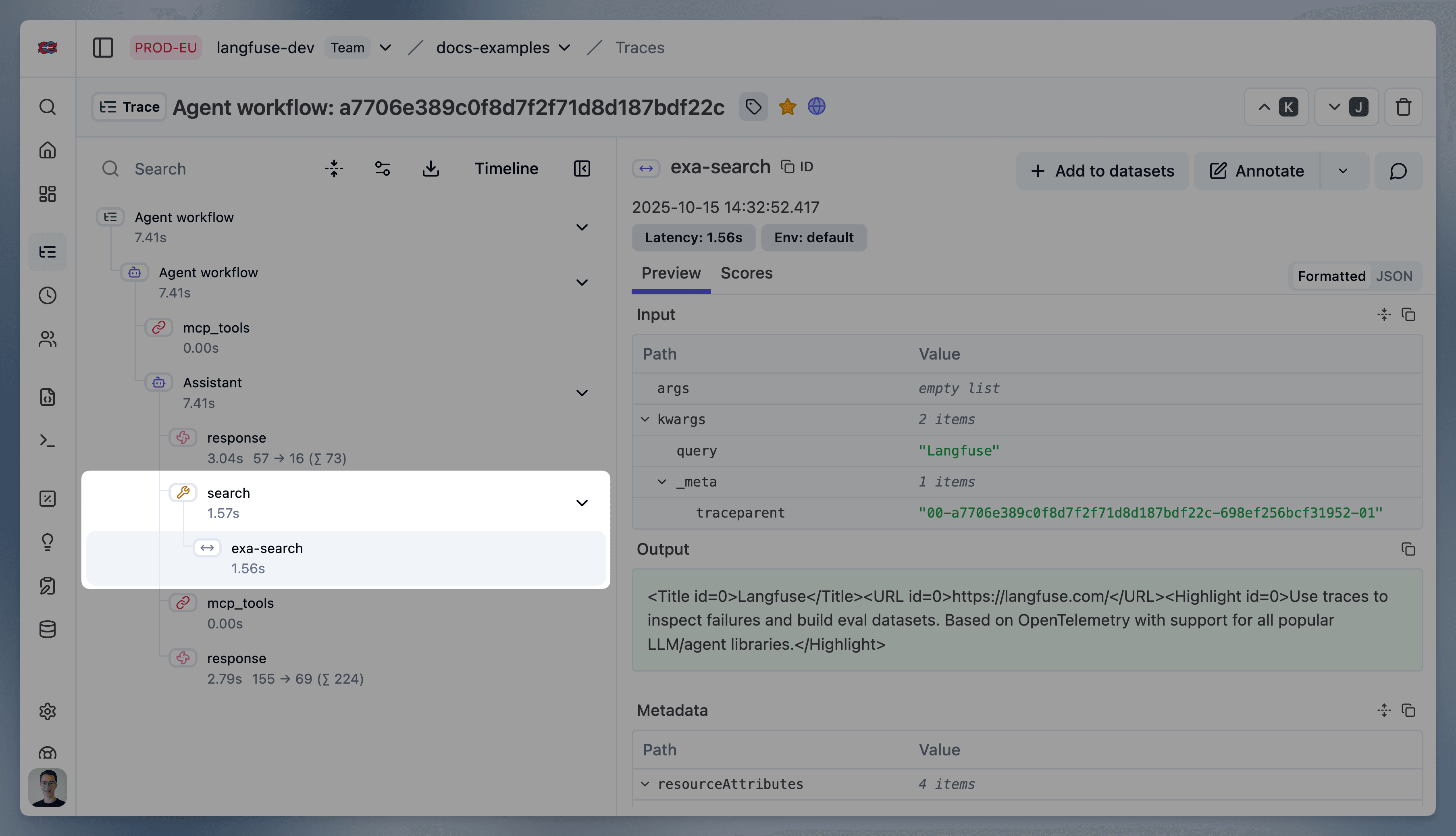 MCP Tracing Screenshot